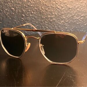 Ray-Ban Gold and Black Sunglasses
